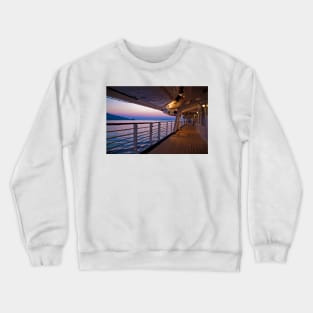 Sunrise in Aegian sea. Viewed from the cruise ship. Crewneck Sweatshirt